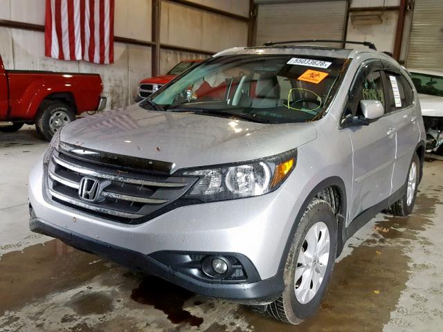 2HKRM4H78CH608456 - 2012 HONDA CR-V EXL SILVER photo 2