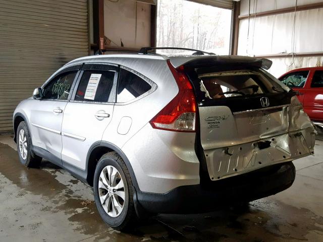 2HKRM4H78CH608456 - 2012 HONDA CR-V EXL SILVER photo 3