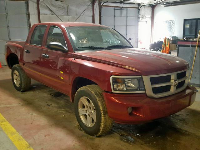 1D7CE3GK8AS105937 - 2010 DODGE DAKOTA SXT RED photo 1