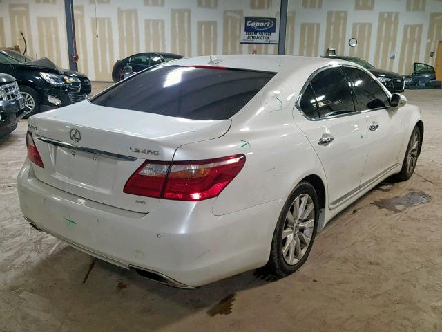 JTHCL5EF5A5006653 - 2010 LEXUS LS 460 WHITE photo 4