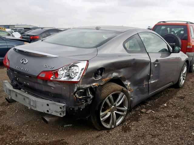 JNKCV64F29M653224 - 2009 INFINITI G37 GRAY photo 4