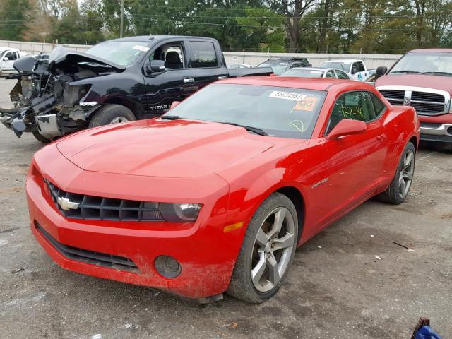 2G1FA1EV2A9203215 - 2010 CHEVROLET CAMARO LS RED photo 2