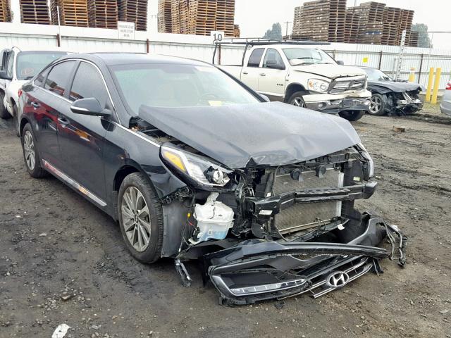 5NPE34AFXHH443164 - 2017 HYUNDAI SONATA SPO BLACK photo 1