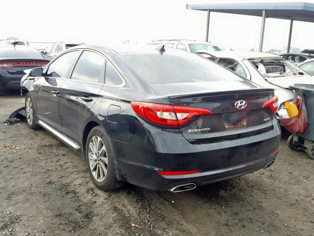 5NPE34AFXHH443164 - 2017 HYUNDAI SONATA SPO BLACK photo 3