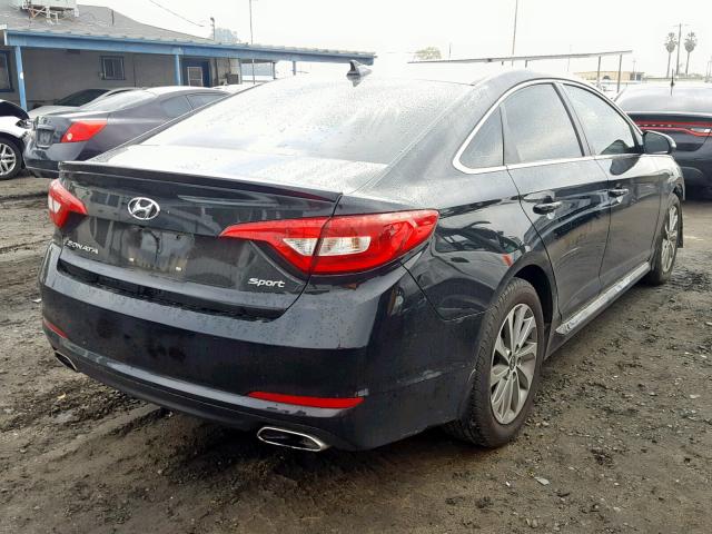 5NPE34AFXHH443164 - 2017 HYUNDAI SONATA SPO BLACK photo 4