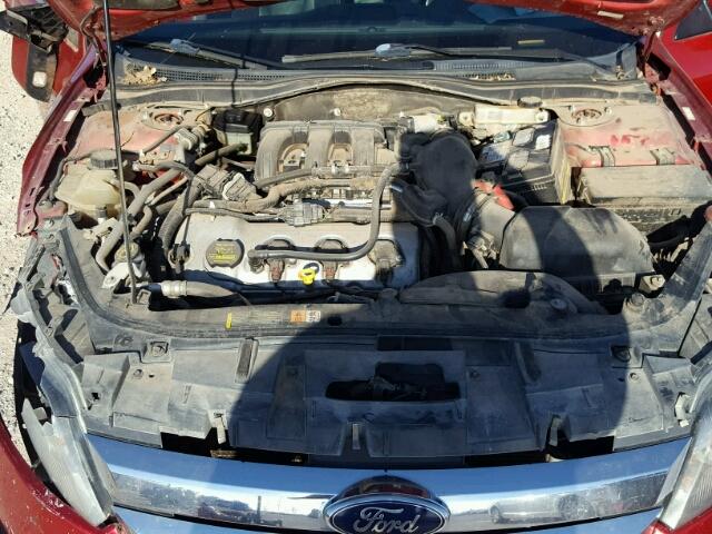 3FAHP0KC0AR349267 - 2010 FORD FUSION SPO RED photo 7