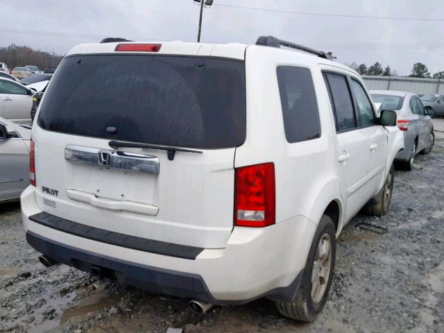 5FNYF3H55AB018483 - 2010 HONDA PILOT EXL WHITE photo 4