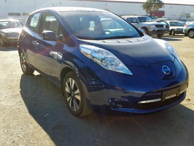 1N4BZ0CP8HC304863 - 2017 NISSAN LEAF S BLUE photo 1