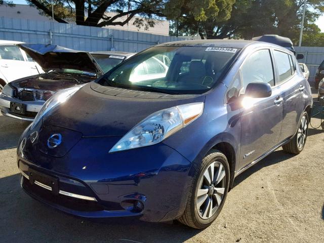 1N4BZ0CP8HC304863 - 2017 NISSAN LEAF S BLUE photo 2