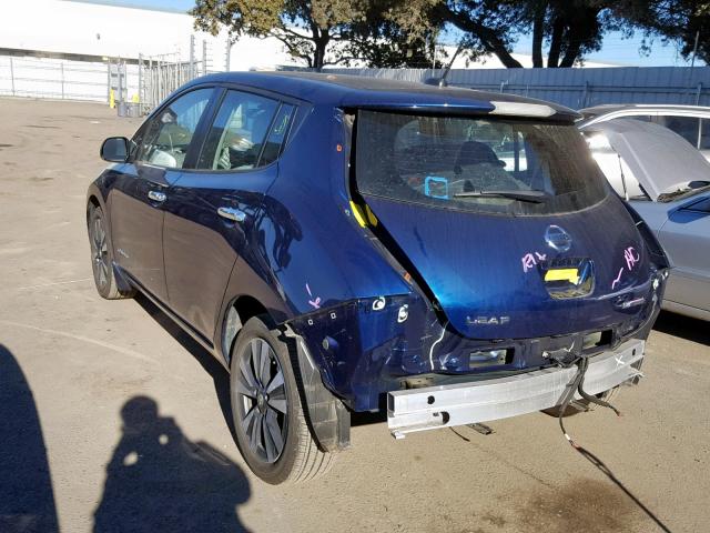 1N4BZ0CP8HC304863 - 2017 NISSAN LEAF S BLUE photo 3