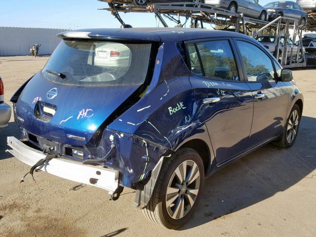 1N4BZ0CP8HC304863 - 2017 NISSAN LEAF S BLUE photo 4