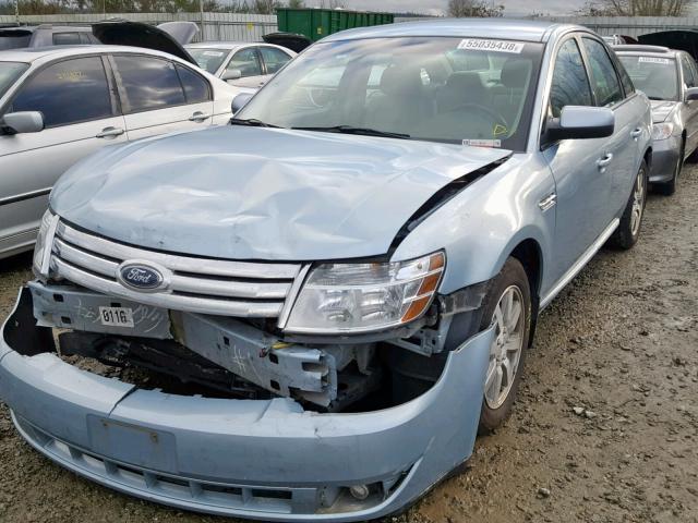 1FAHP24W38G176526 - 2008 FORD TAURUS SEL TEAL photo 2