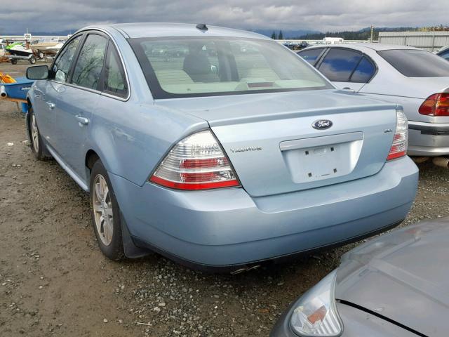 1FAHP24W38G176526 - 2008 FORD TAURUS SEL TEAL photo 3