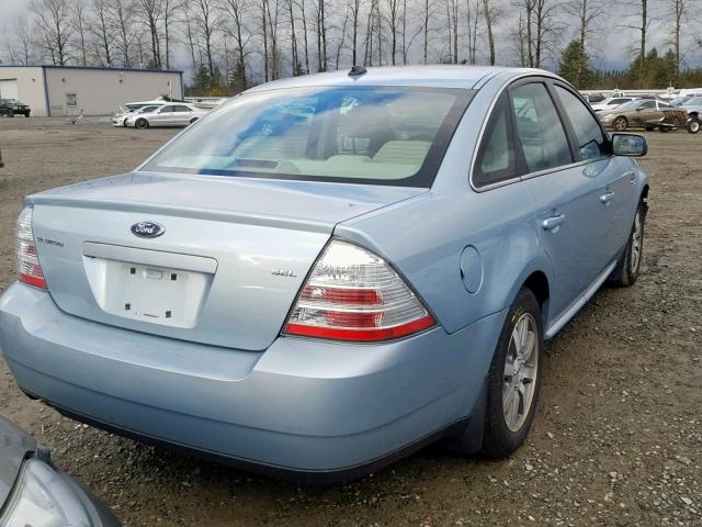 1FAHP24W38G176526 - 2008 FORD TAURUS SEL TEAL photo 4