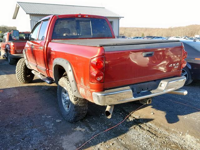 1D7KS28DX7J615350 - 2007 DODGE RAM 2500 S RED photo 3