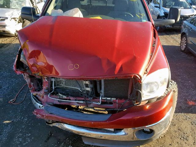 1D7KS28DX7J615350 - 2007 DODGE RAM 2500 S RED photo 7