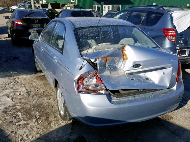 KNAFE122075475691 - 2007 KIA SPECTRA EX TEAL photo 3