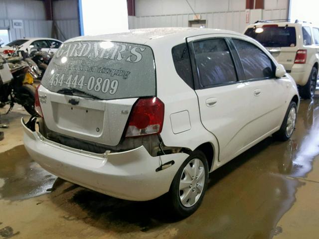 KL1TD66628B236298 - 2008 CHEVROLET AVEO BASE Ақ фото 4