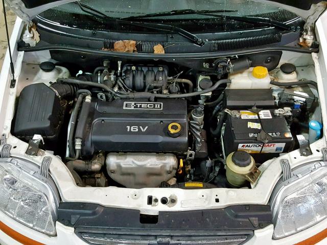 KL1TD66628B236298 - 2008 CHEVROLET AVEO BASE Ақ фото 7