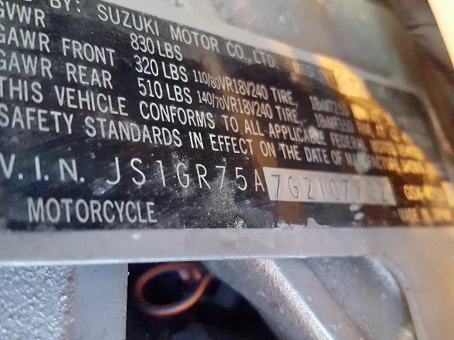 JS1GR75A7G2107702 - 1986 SUZUKI GSX-R750 RED photo 10