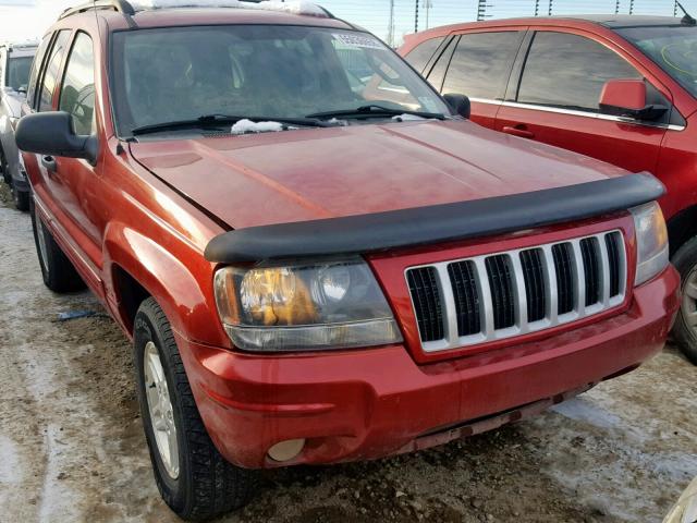 1J4GW48S94C268800 - 2004 JEEP GRAND CHER RED photo 1