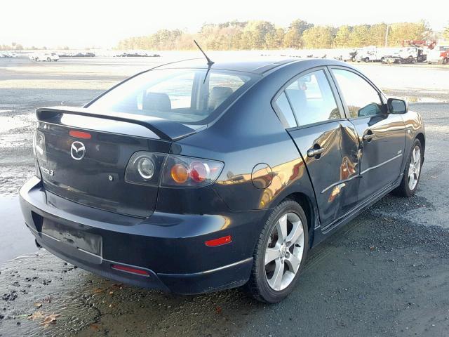 JM1BK324461516918 - 2006 MAZDA 3 S BLACK photo 4