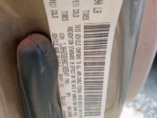 1J8HG58206C165547 - 2006 JEEP COMMANDER CHARCOAL photo 10