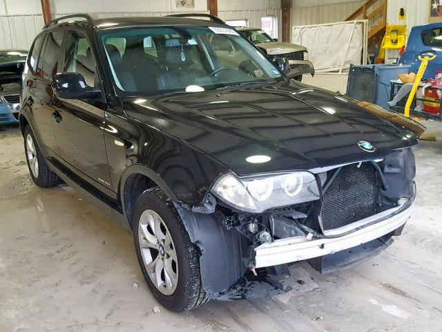 WBXPC9C41AWJ37247 - 2010 BMW X3 XDRIVE3 BLACK photo 1