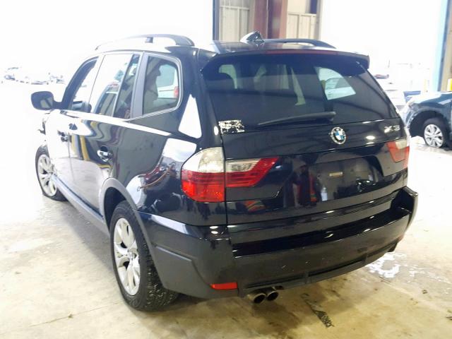 WBXPC9C41AWJ37247 - 2010 BMW X3 XDRIVE3 BLACK photo 3