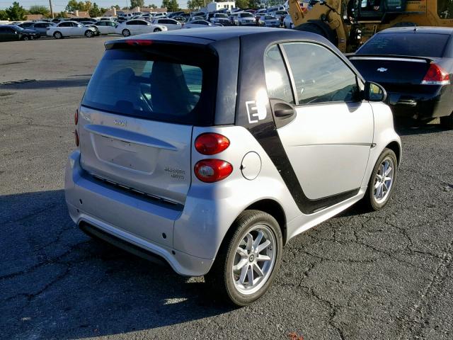 WMEEJ9AA9EK798140 - 2014 SMART FORTWO ELE GRAY photo 4