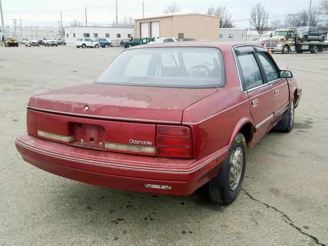 1G3AG55N7P6426180 - 1993 OLDSMOBILE CUTLASS CI RED photo 4