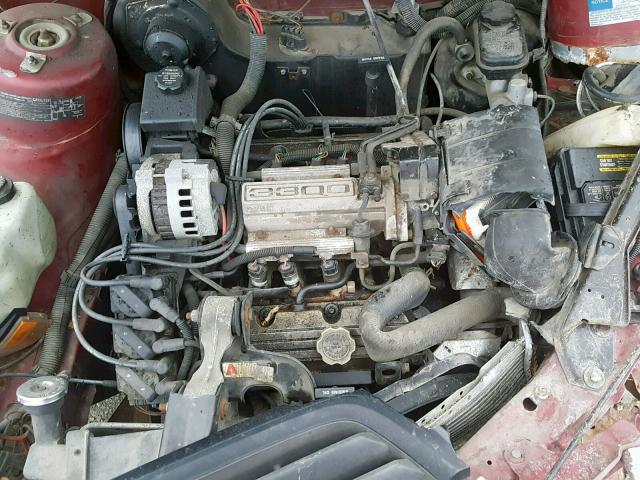 1G3AG55N7P6426180 - 1993 OLDSMOBILE CUTLASS CI RED photo 7