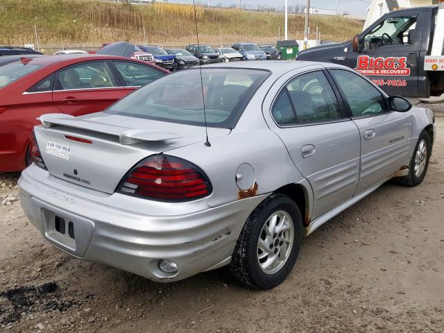 1G2NF52E72M508413 - 2002 PONTIAC GRAND AM S SILVER photo 4
