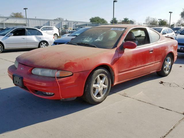 1G3NF12E7XC378666 - 1999 OLDSMOBILE ALERO GLS RED photo 2