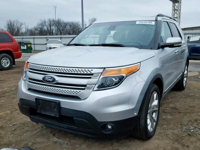 1FM5K8F87FGA72658 - 2015 FORD EXPLORER L SILVER photo 2