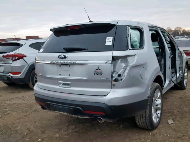 1FM5K8F87FGA72658 - 2015 FORD EXPLORER L SILVER photo 4