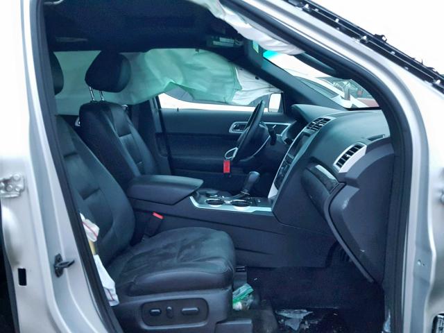 1FM5K8F87FGA72658 - 2015 FORD EXPLORER L SILVER photo 5