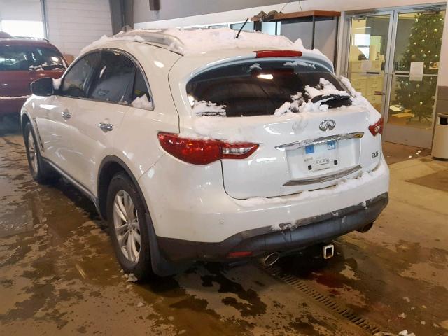 JNRAS18WX9M155254 - 2009 INFINITI FX35 WHITE photo 3