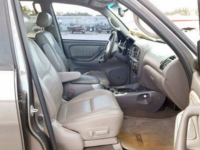 5TDZT38A93S184532 - 2003 TOYOTA SEQUOIA LI GRAY photo 5