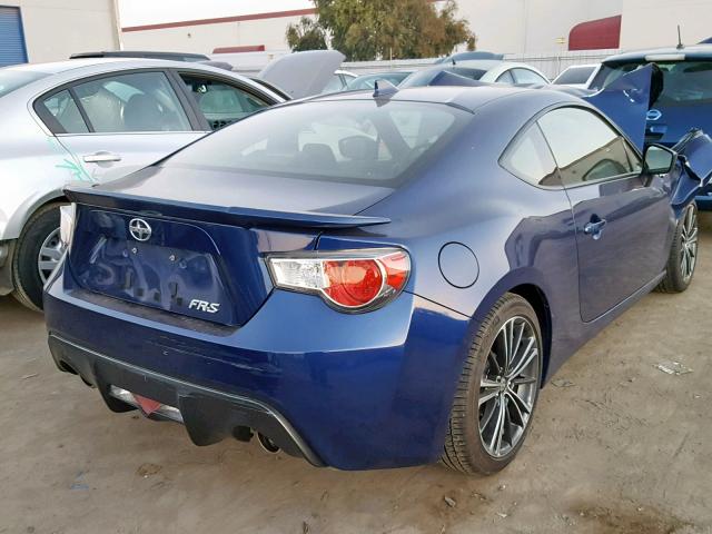 JF1ZNAA12G9707876 - 2016 TOYOTA SCION FR-S BLUE photo 4