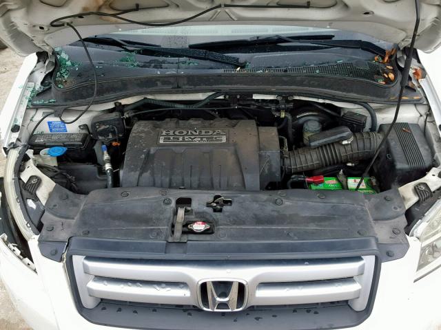 5FNYF28136B048256 - 2006 HONDA PILOT LX WHITE photo 7