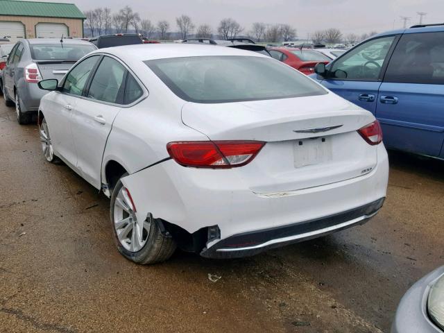 1C3CCCAB9GN130057 - 2016 CHRYSLER 200 LIMITE WHITE photo 3