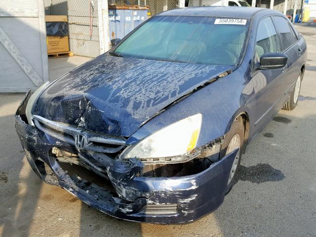 1HGCM56136A036011 - 2006 HONDA ACCORD VAL BLUE photo 2