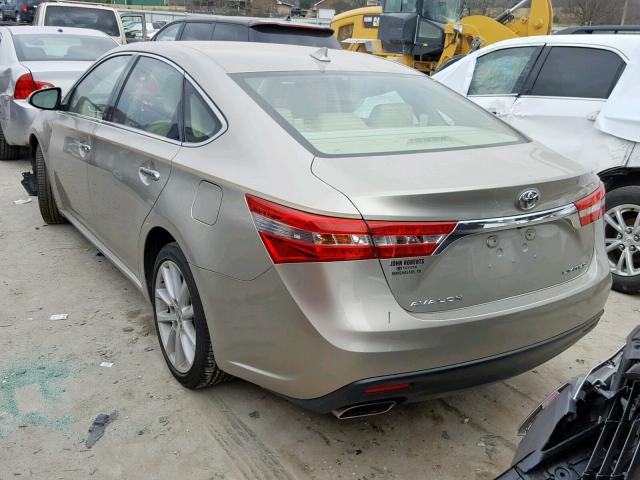 4T1BK1EB7EU098457 - 2014 TOYOTA AVALON BAS GOLD photo 3