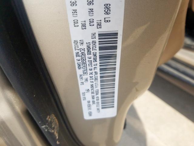 2C4RDGBG8ER376361 - 2014 DODGE GRAND CARA GOLD photo 10