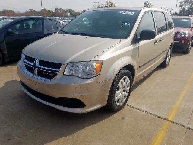 2C4RDGBG8ER376361 - 2014 DODGE GRAND CARA GOLD photo 2