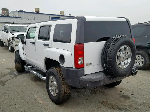 5GTDN13E478102616 - 2007 HUMMER H3 WHITE photo 3