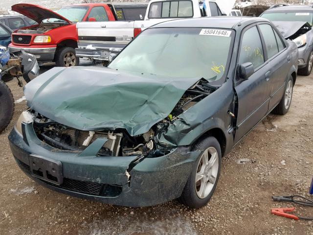 JM1BJ225630200119 - 2003 MAZDA PROTEGE DX GREEN photo 2