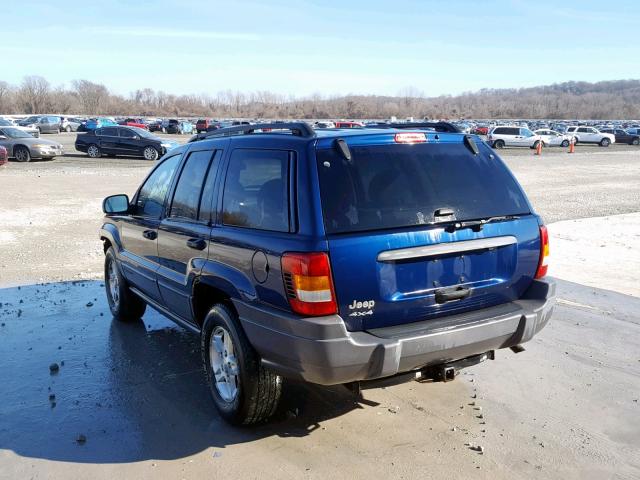 1J4GW48S22C225624 - 2002 JEEP GRAND CHER BLUE photo 3