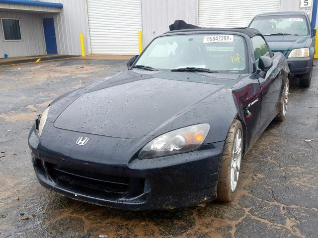 JHMAP21455S004021 - 2005 HONDA S2000 BLACK photo 2